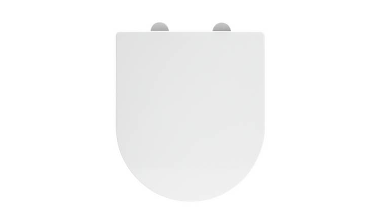 Argos Home Soft Close D Shaped Toilet Seat - White