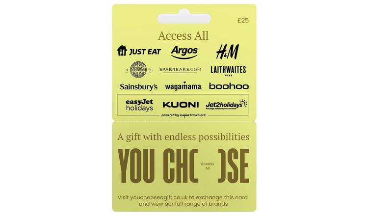 You Choose All Access 25 GBP Gift Card