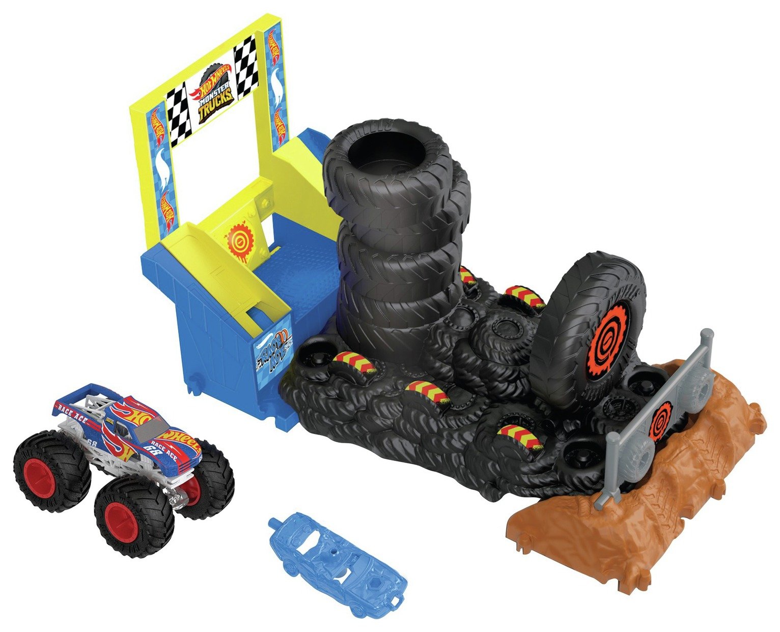 Hot Wheels Monster Trucks Smash Race Challenge Playset