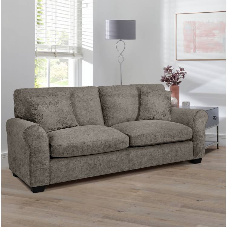 Argos Home Taylor Fabric 3 Seater Sofa - Grey 0