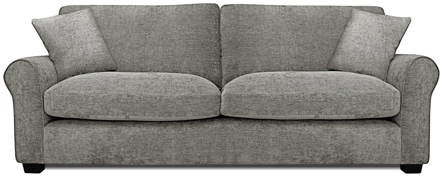 Argos Home Taylor Fabric 4 Seater Sofa - Grey