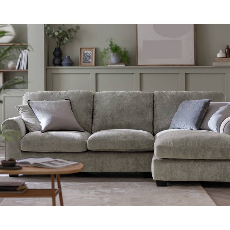 Argos Home Taylor Fabric Right Corner Chaise Sofa - Mink 0