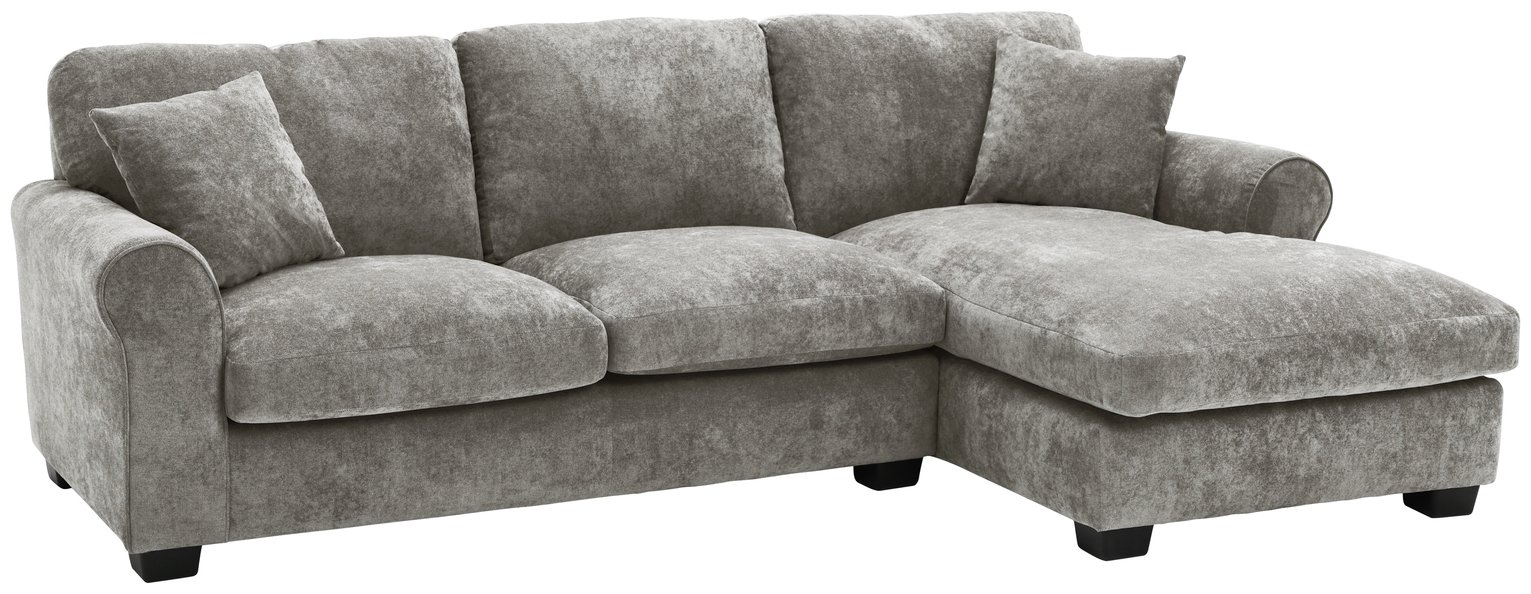 Argos Home Taylor Fabric Right Hand Corner Sofa - Grey