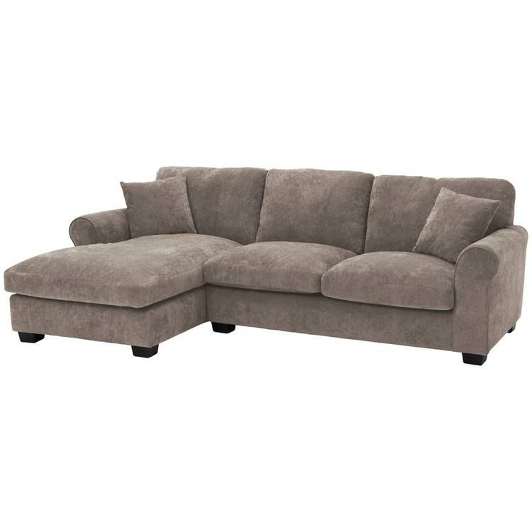 Argos Home Taylor Fabric Left Hand Corner Sofa - Mink 0