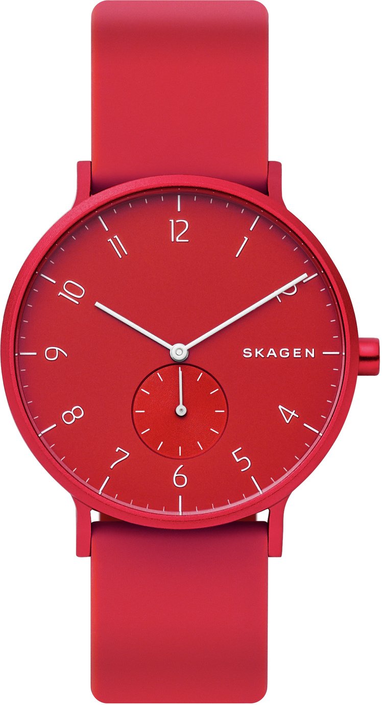 Skagen Aaren Kulor Red Silicone Strap Watch Review