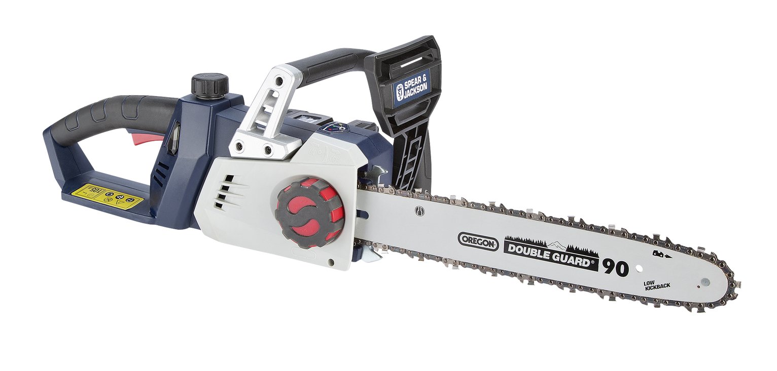 Spear & Jackson 35cm Cordless Chainsaw with 2 Batteries-36V