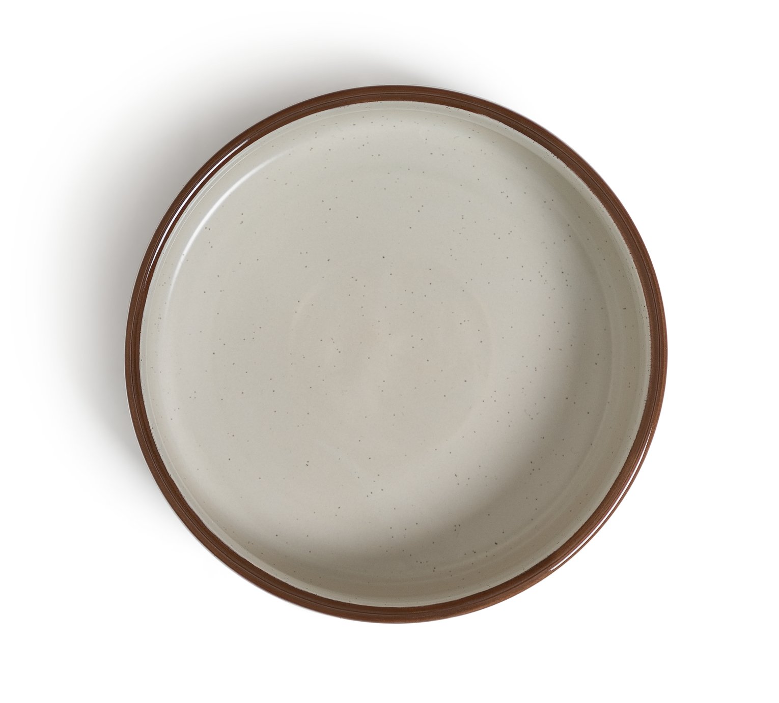 Habitat Speckle 13cm Ceramic Small Pie Dish - Grey