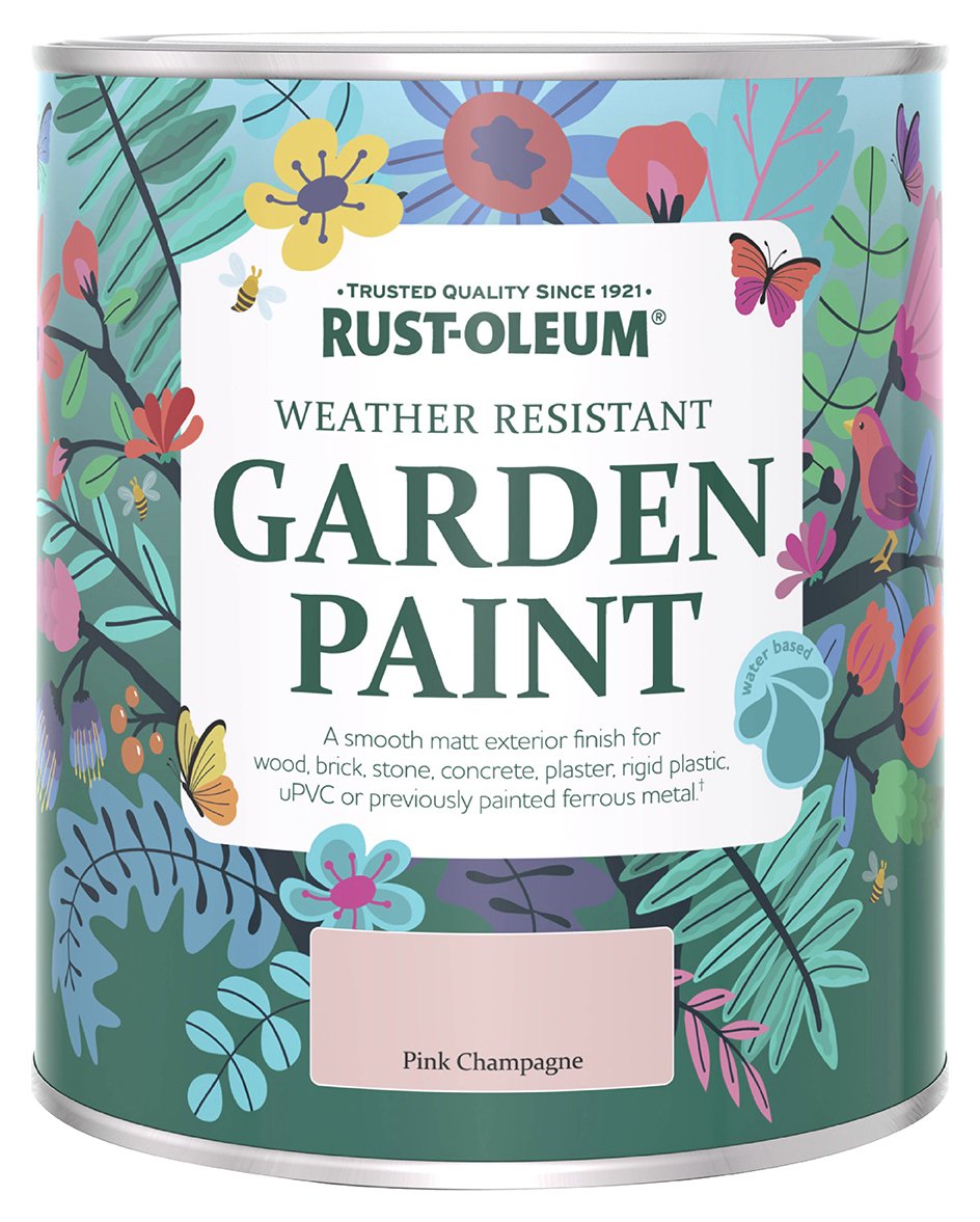 Rust-Oleum Matt Garden Paint 750ml - Pink Champagne