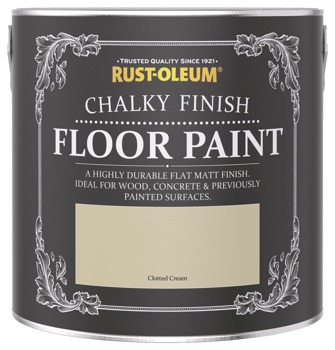 Rust-Oleum Chalky Floor Paint 2.5L - Clotted Cream