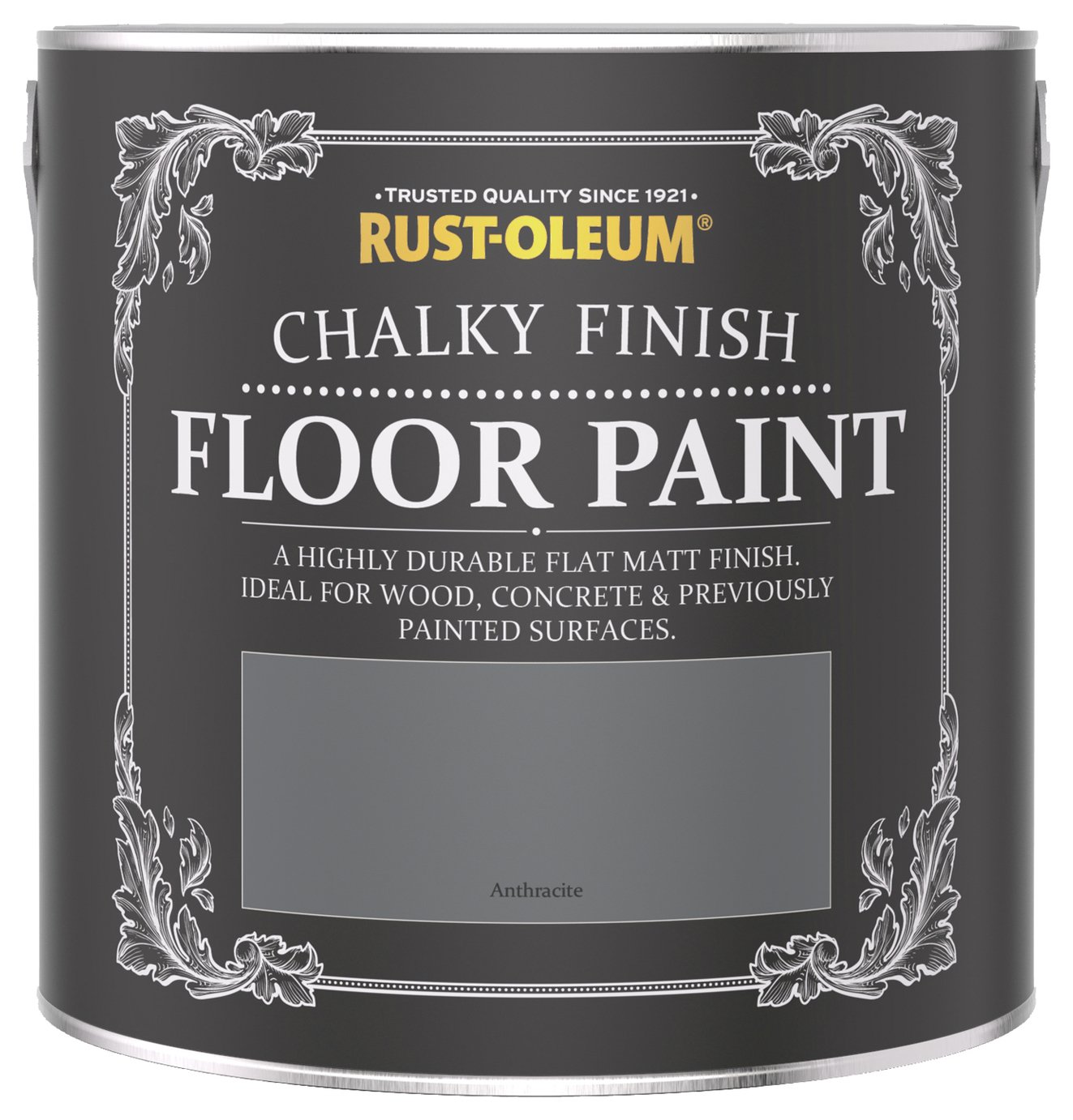 Rust-Oleum Chalky Floor Paint 2.5L - Anthracite