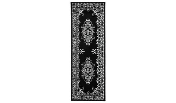 Homemaker Bukhura Traditional Runner - 67x200cm - Black