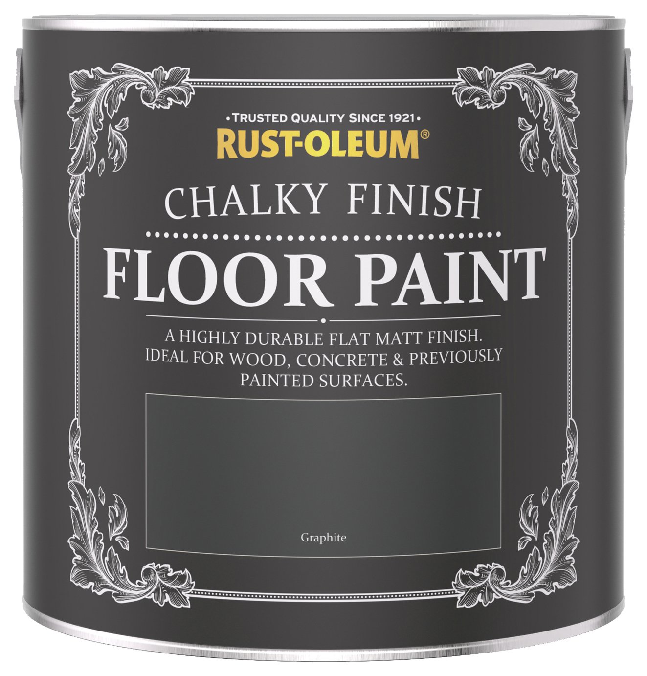 Rust-Oleum Chalky Floor Paint 2.5L - Graphite