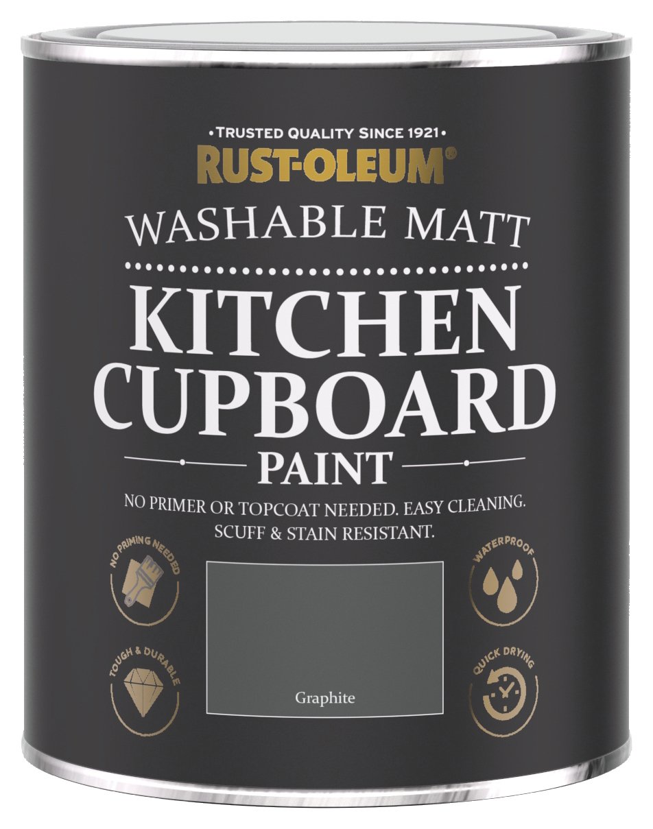 Rust-Oleum Matt Kitchen Cupboard Paint 750ml - Graphite