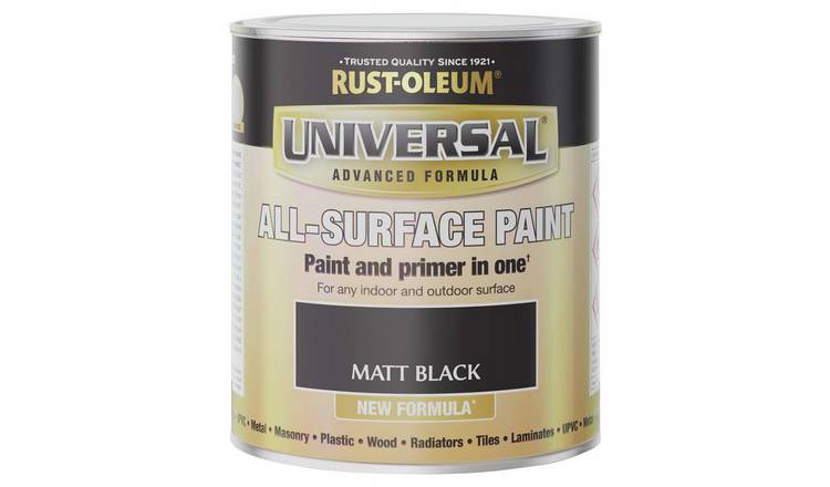 Rust-Oleum Universal All-Surface Matt Paint 750ml - Black