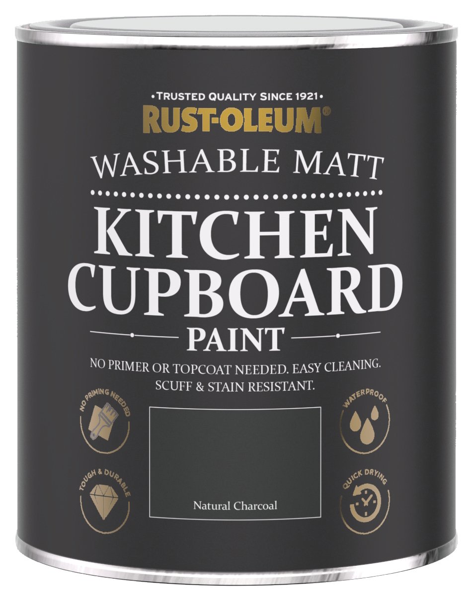 Rust-Oleum Matt Kitchen Cupboard Paint 750ml - Charcoal