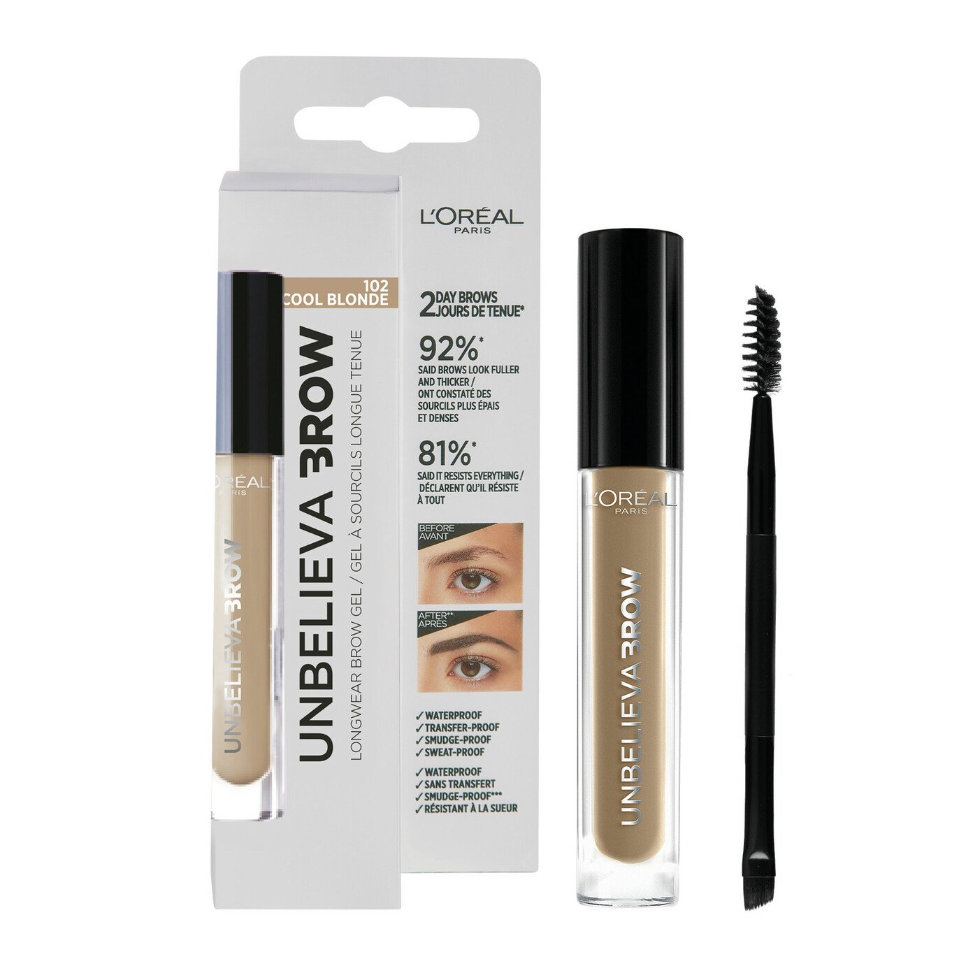 L'Oreal Paris Unbelieva Eyebrow Gel - Cool Blonde