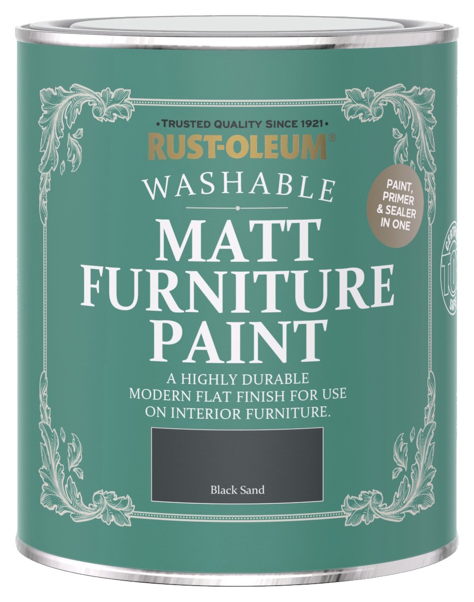 Rust-Oleum Matt Furniture Paint 750ml - Black Sand