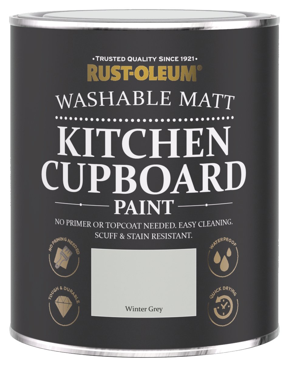 Rust-Oleum Matt Kitchen Cupboard Paint 750ml - Winter Grey