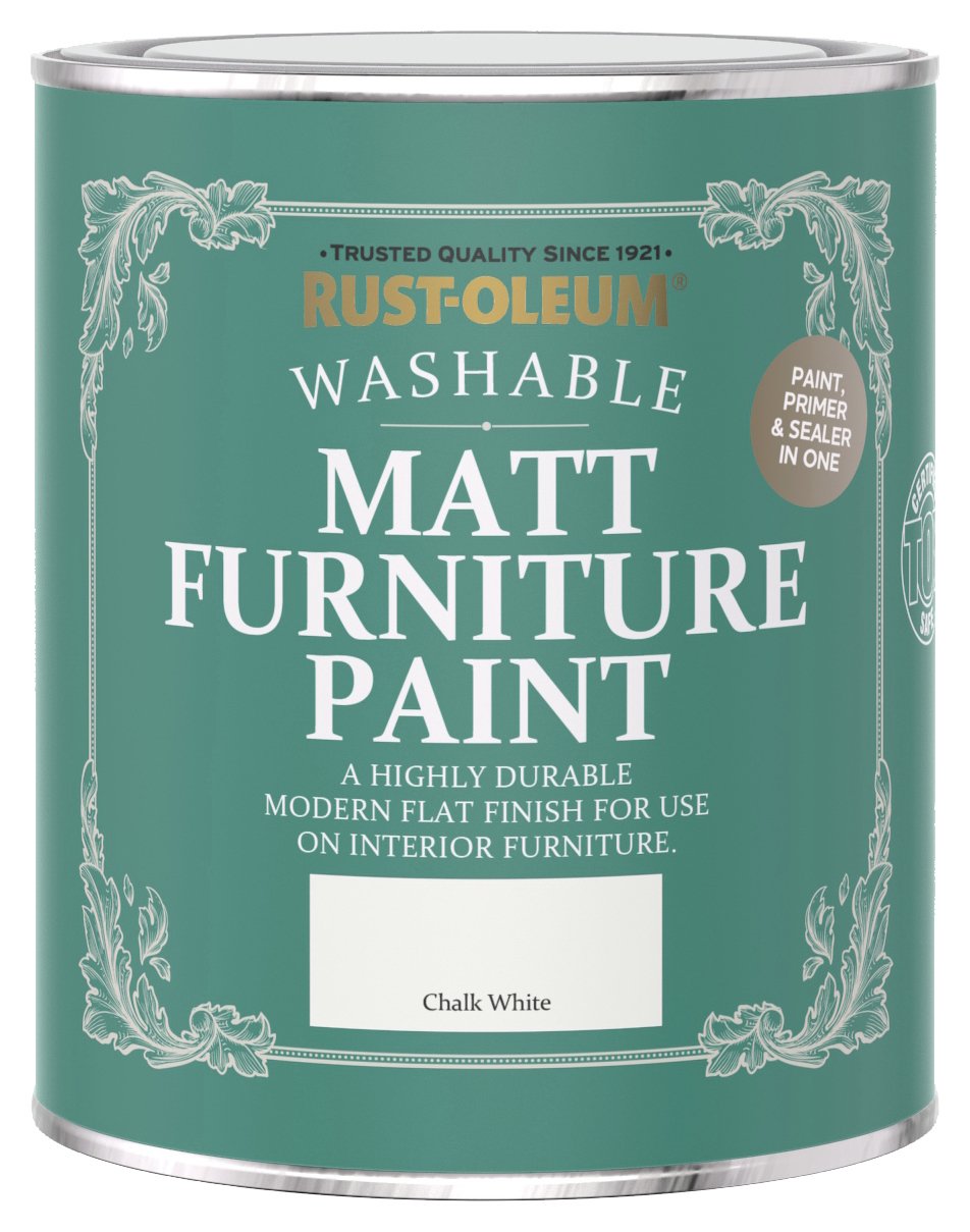 Rust-Oleum Matt Furniture Paint 750ml - Chalk White
