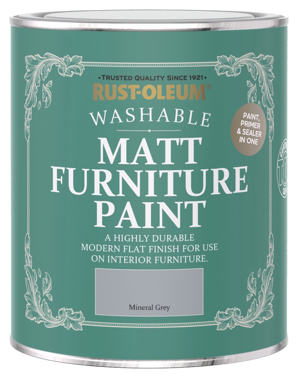 Rust-Oleum Matt Furniture Paint 750ml - Mineral Grey