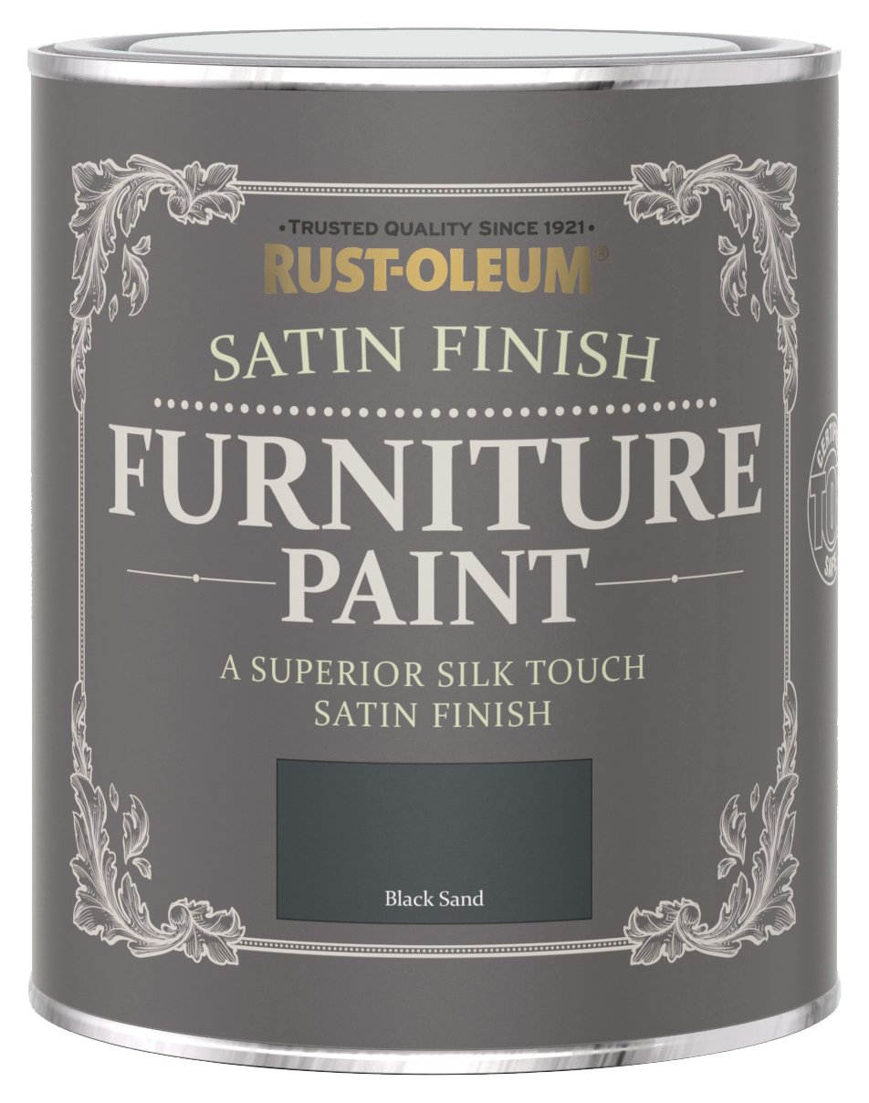 Rust-Oleum Satin Furniture Paint 750ml - Black Sand