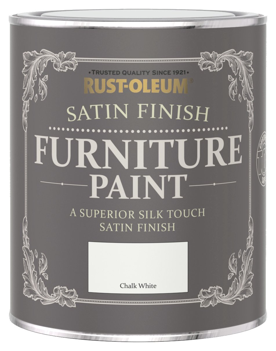 Rust-Oleum Satin Furniture Paint 750ml - Chalk White