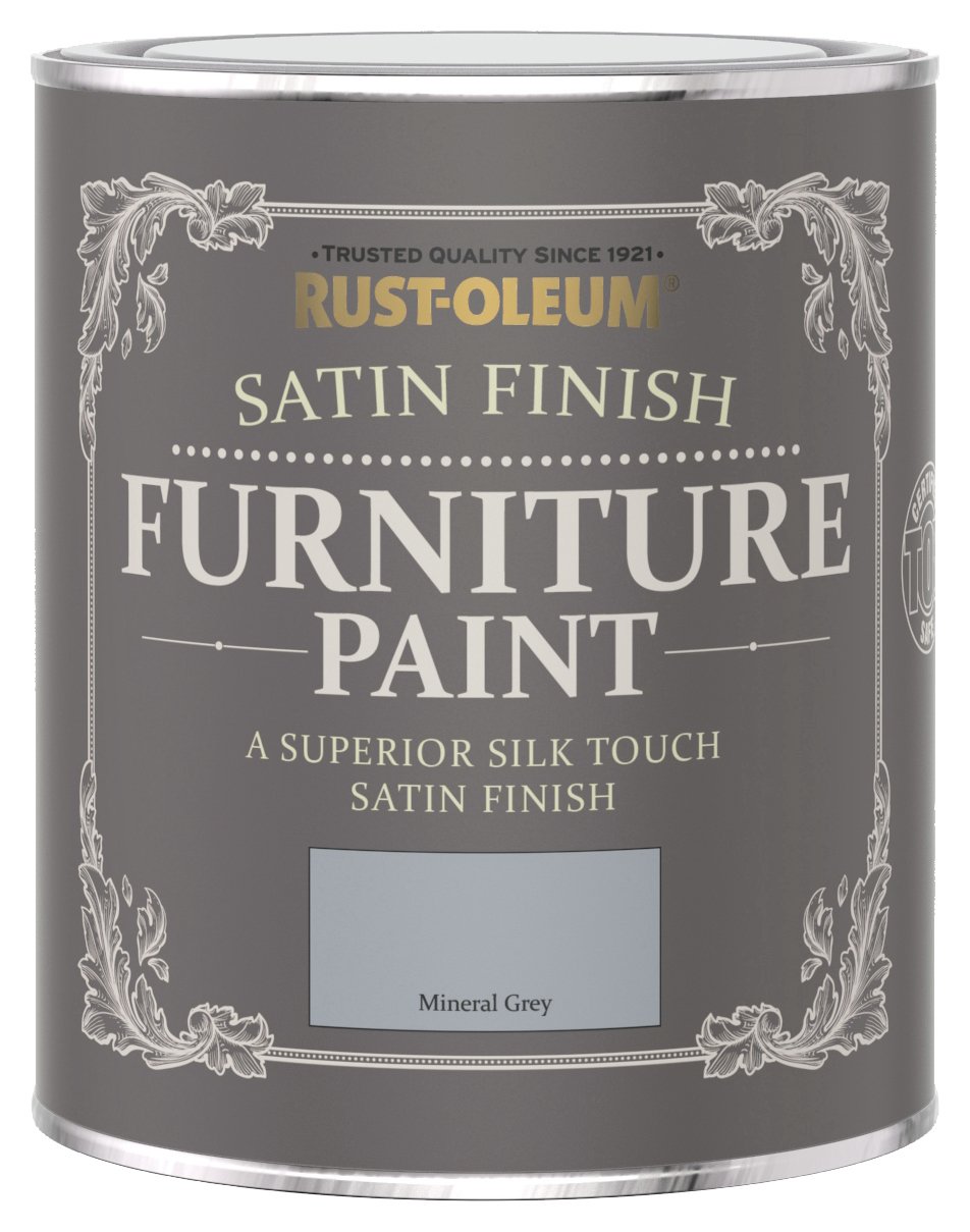 Rust-Oleum Satin Furniture Paint 750ml - Mineral Grey