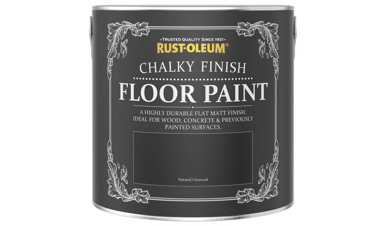 Rust-Oleum Chalky Floor Matt Paint 2.5L - Natural Charcoal