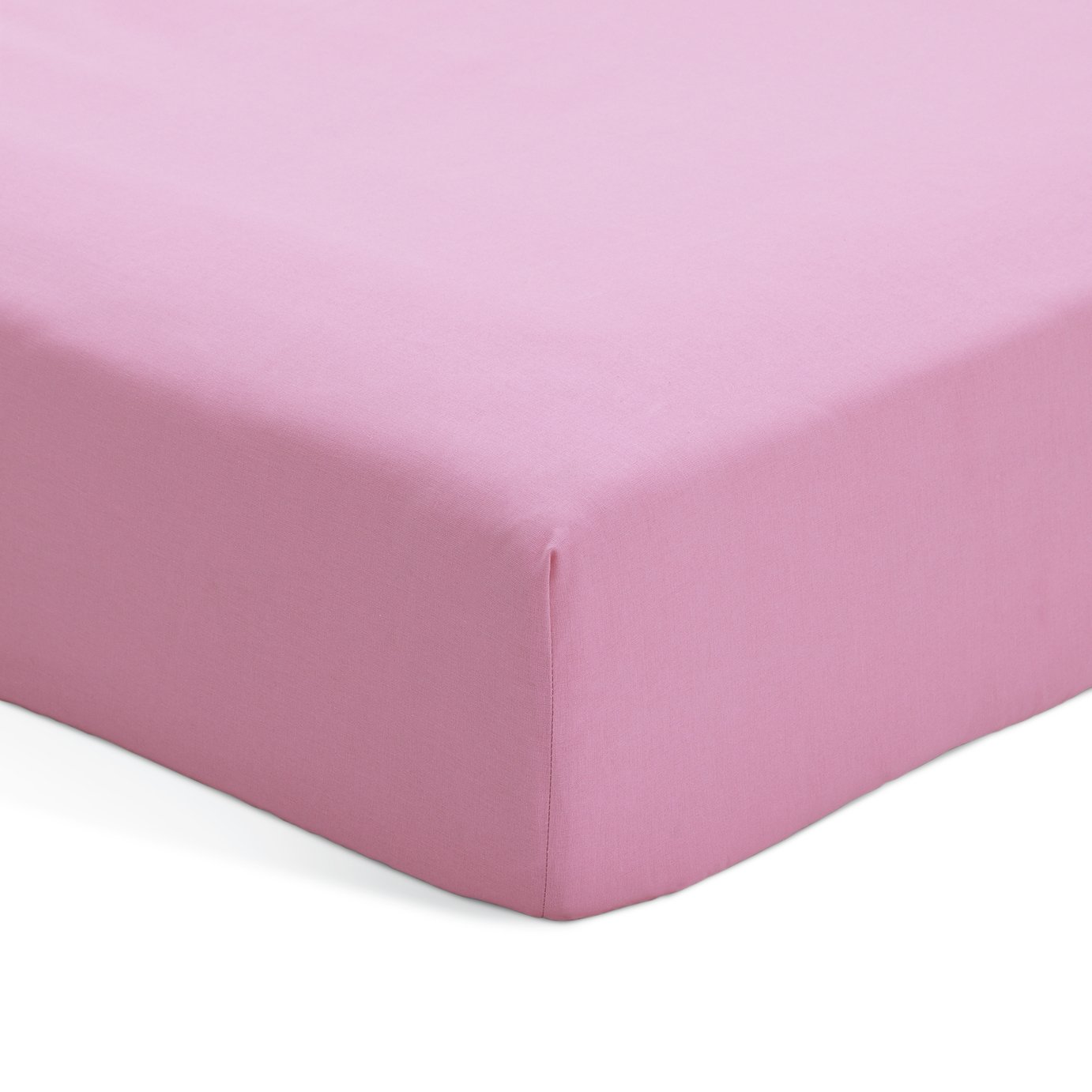 Habitat Polycotton Pink Fitted Sheet - Toddler