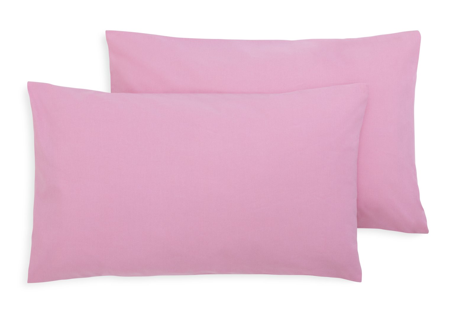 Habitat Polycotton Standard Pillowcase Pair - Pink