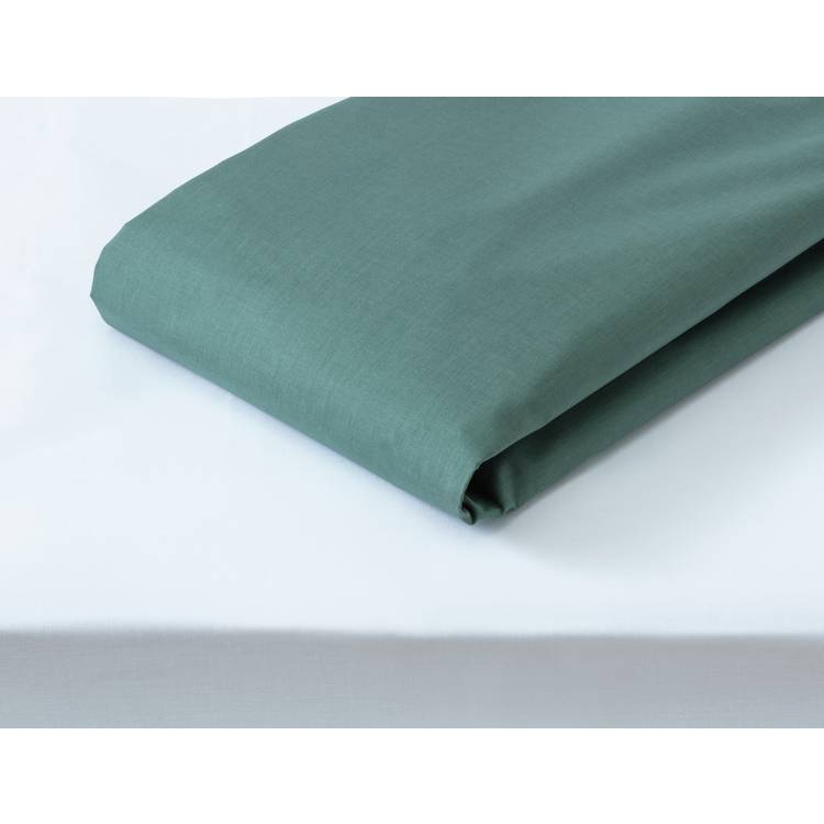 Habitat Cotton Rich 180 TC Leaf Green Fitted Sheet - Double 0