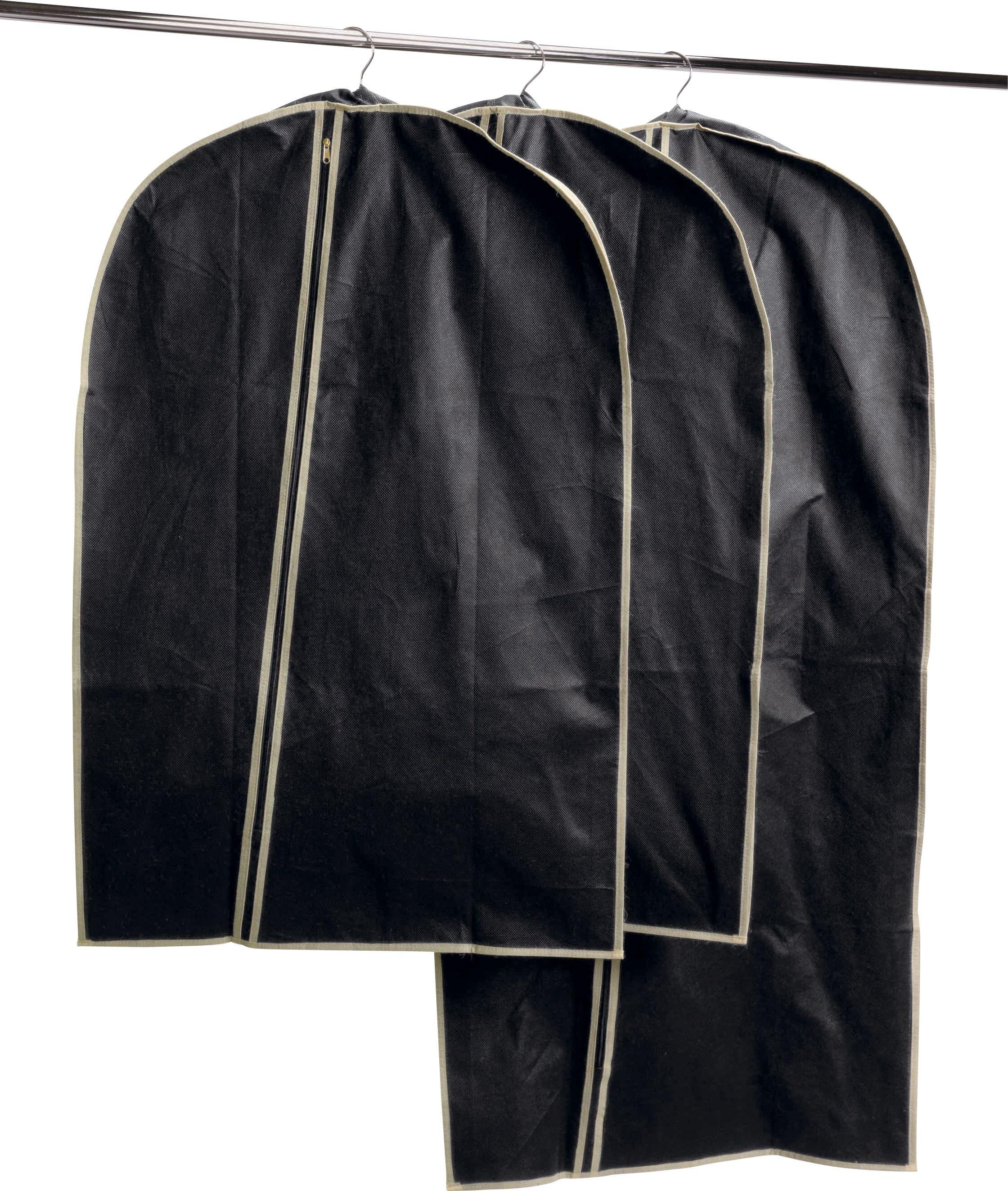 Black Set of 3 Suit Carriers