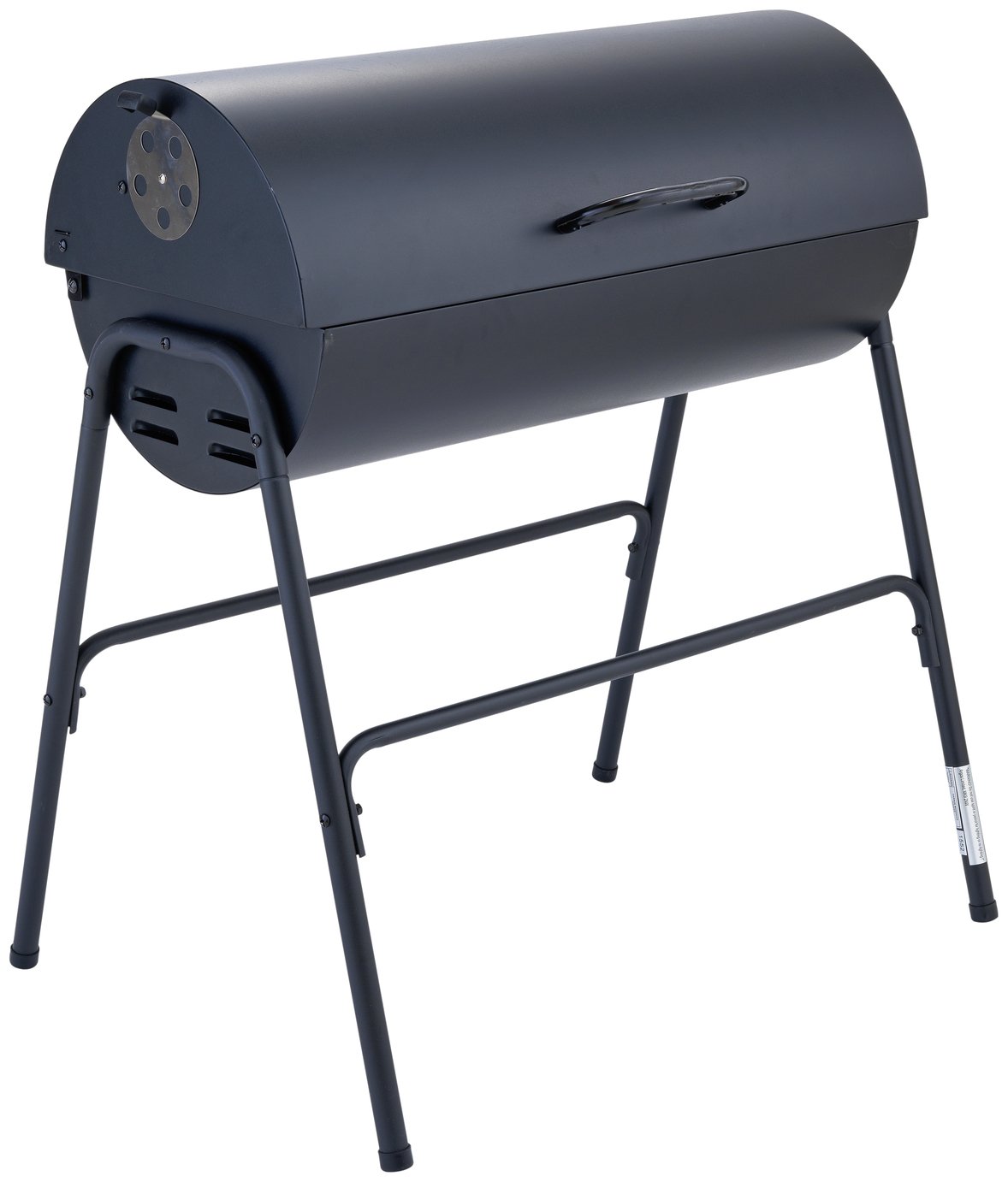 Argos Home Charcoal Oil Drum BBQ with Warming Rack