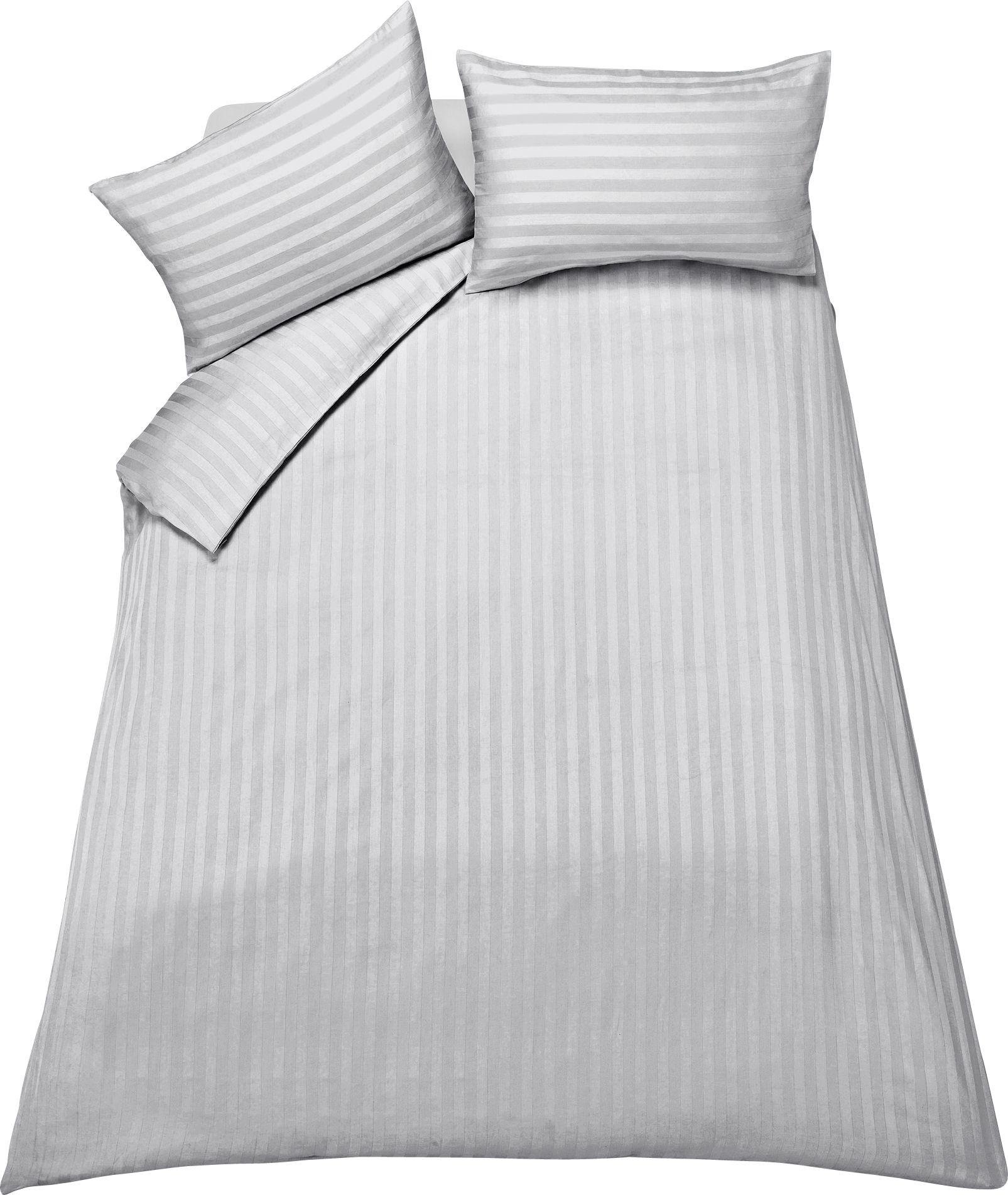 Argos Home Bella White Sateen Bedding Set - Double