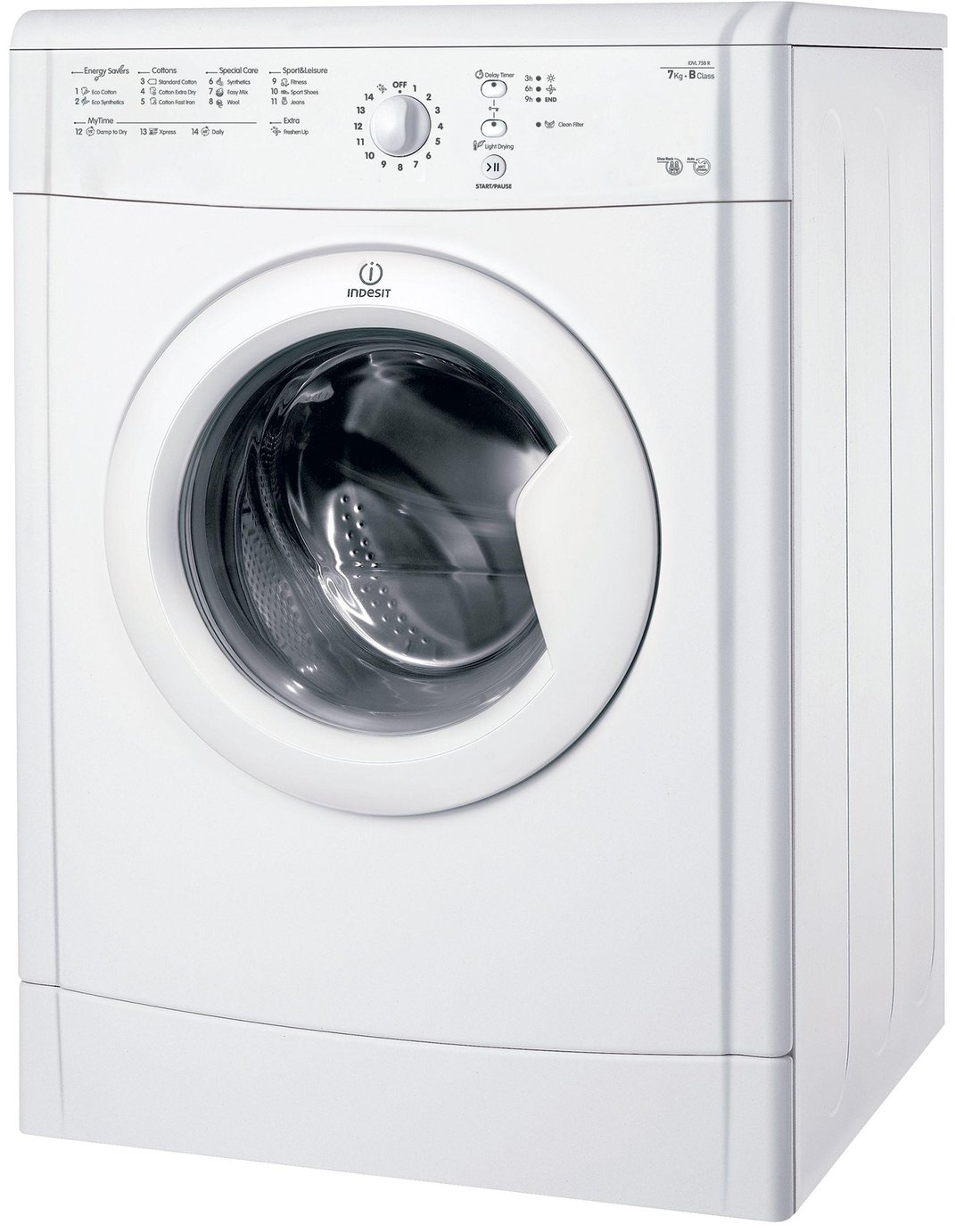 Indesit Ecotime IDVL75BR 7KG Vented Tumble Dryer - White