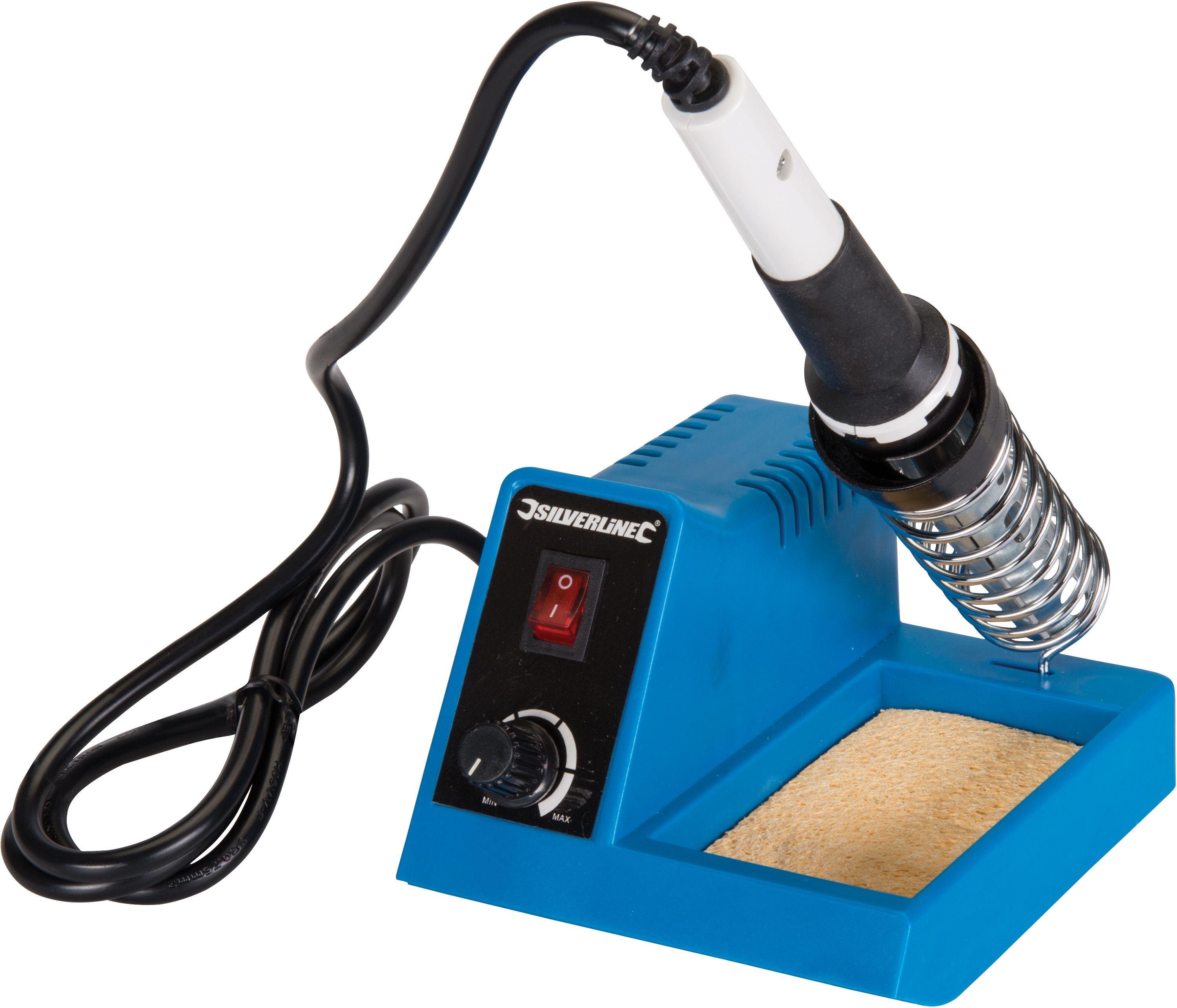 Silverline 245090 5-48W Adjustable Soldering Iron Station