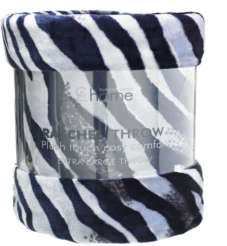 Catherine Lansfield Zebra Throw - Black and White