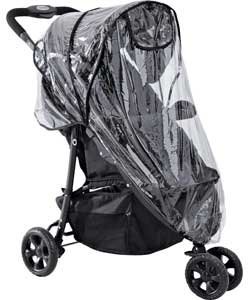 Double pushchair rain store cover argos