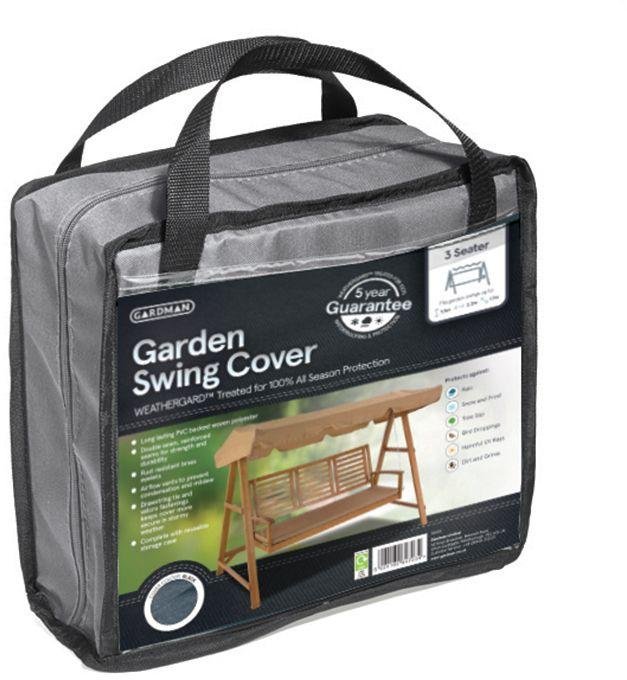 Gardman 3 Seater Garden Swing Cover - Grey