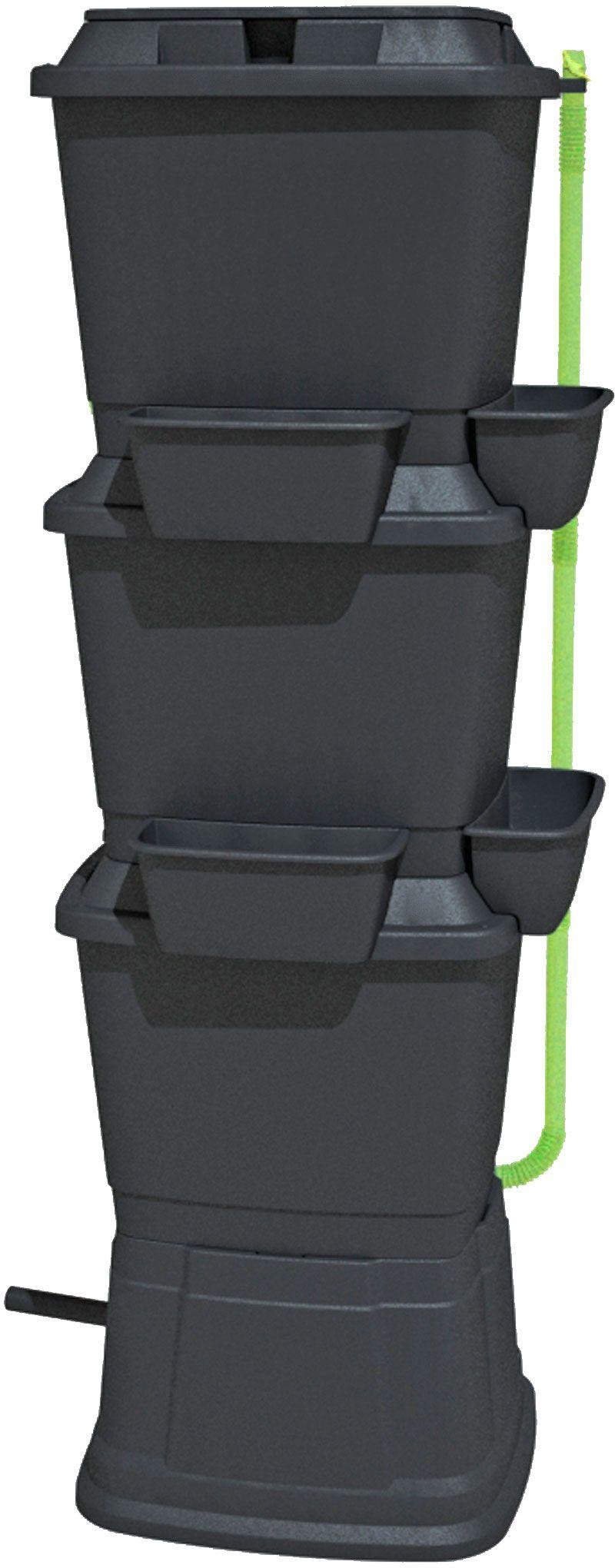 Rainwater Terrace 3 Tier 200 Litre Water Butt - Black