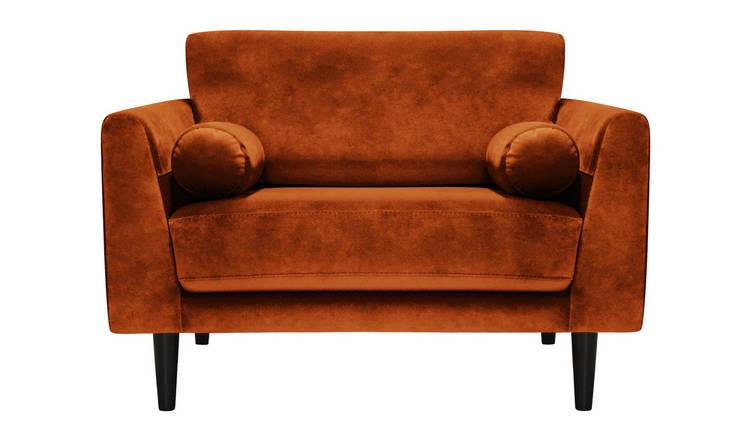 Buy Habitat Jacob Fabric Cuddle Chair Orange Armchairs Habitat