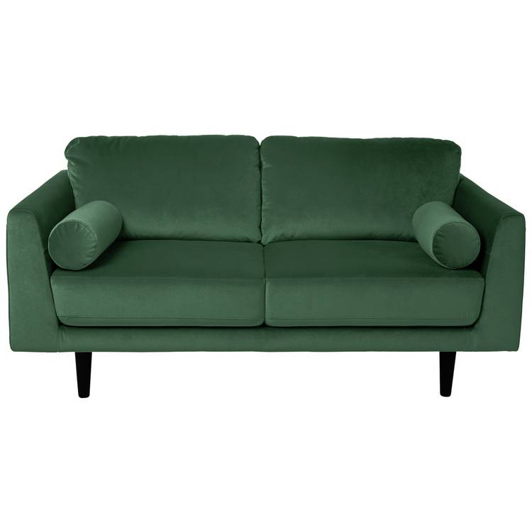 Habitat Jacob Velvet 2 Seater Sofa - Emerald Green 0