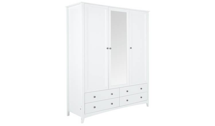 Habitat Minato 3 Door 4 Drawer Wardrobe - White