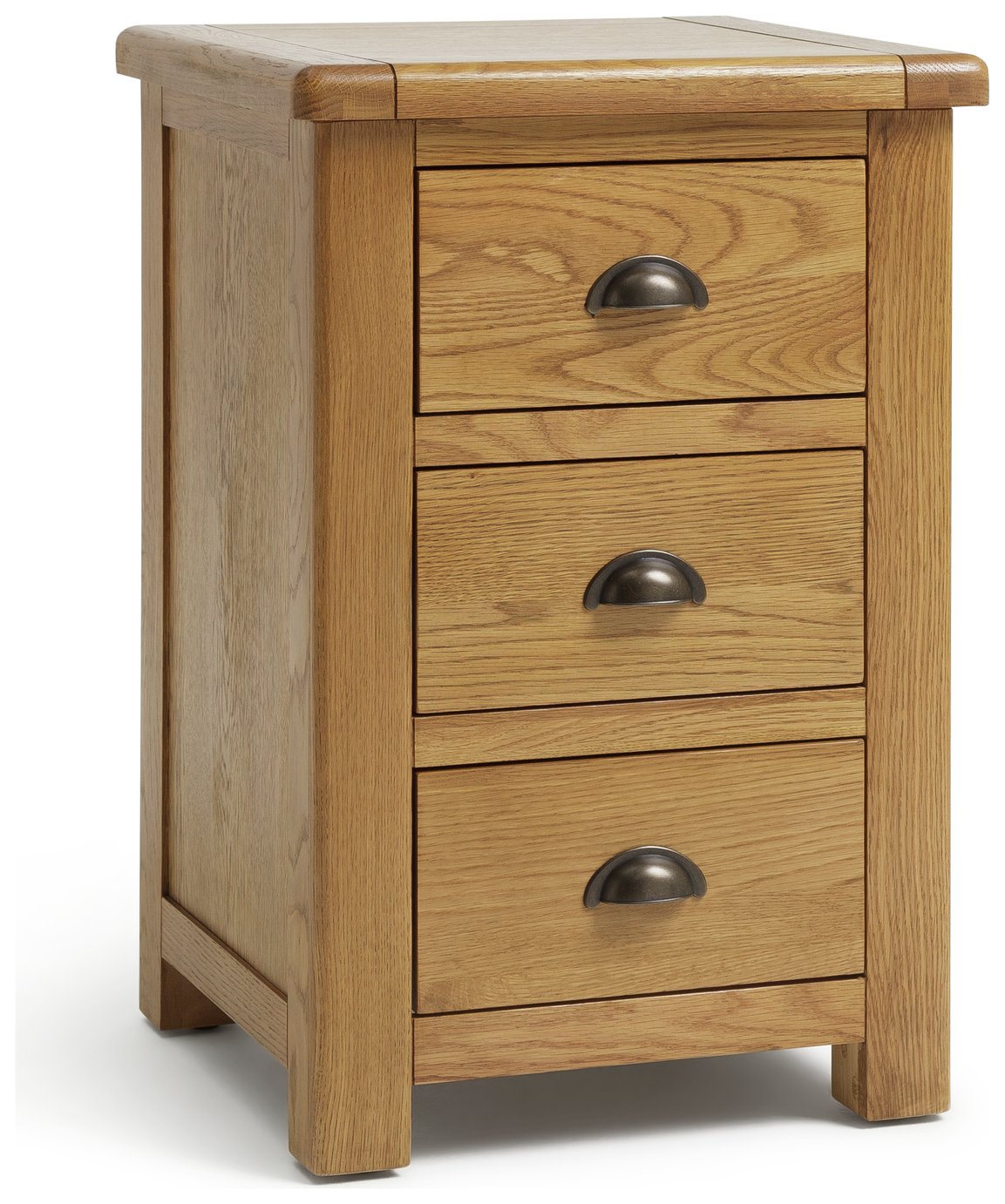 Habitat Kent 3 Drawer Bedside Table  - Oak