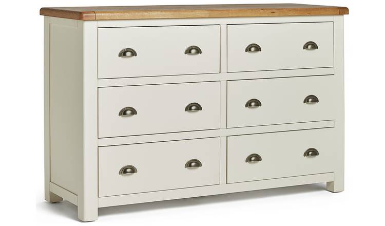 Buy Habitat Kent 3+3 Drawer Chest- Cream and Oak | Chest of drawers | Argos