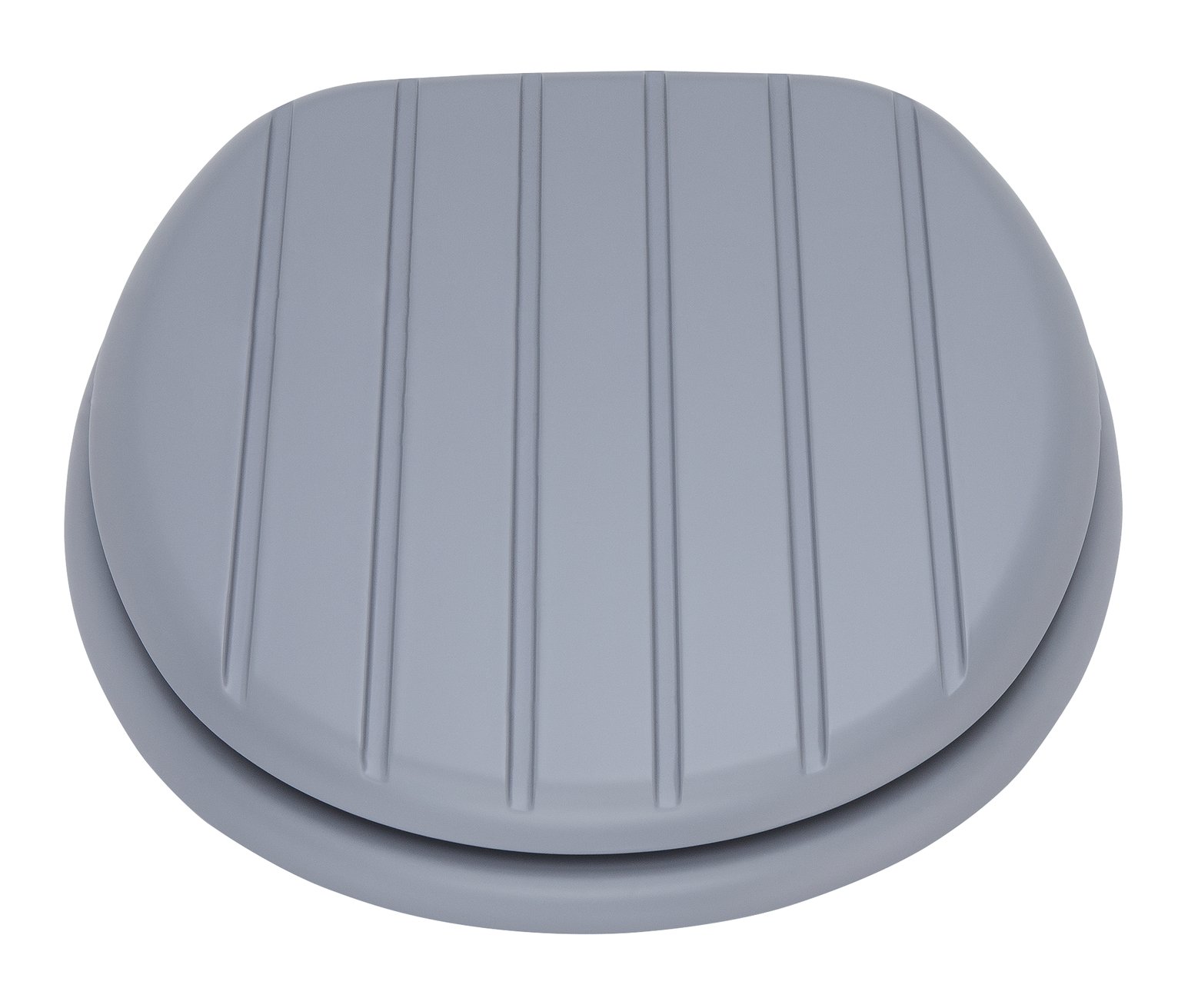 Argos Home Tongue and Groove Style Toilet Seat - Grey