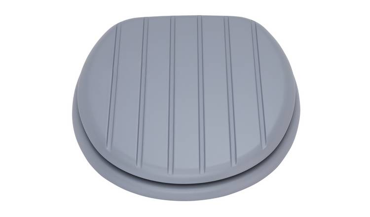 Argos Home Tongue and Groove Style Toilet Seat - Grey