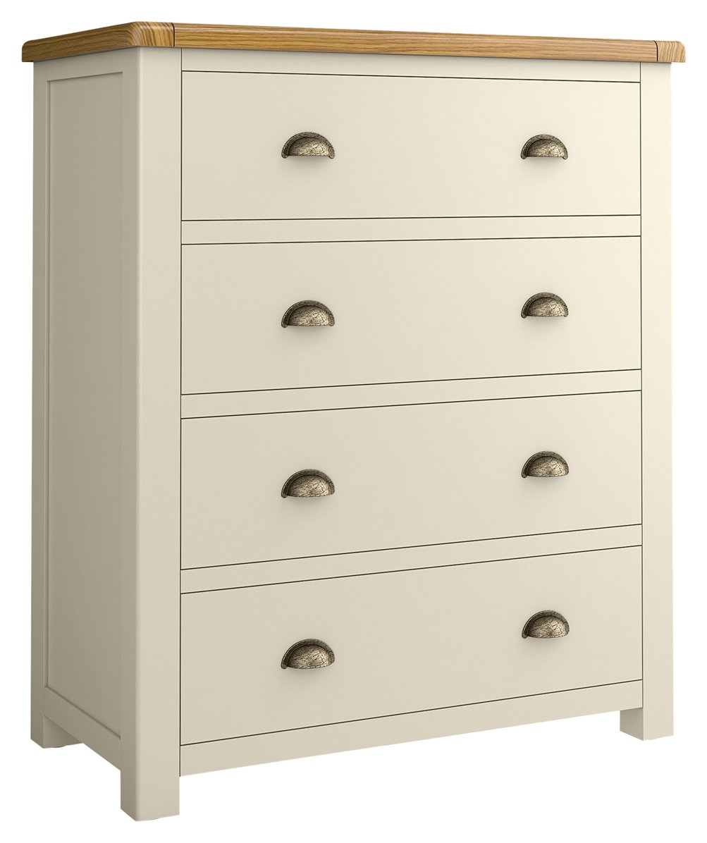 Habitat Kent 4 Wide Chest of Drawer - Cream and Oak