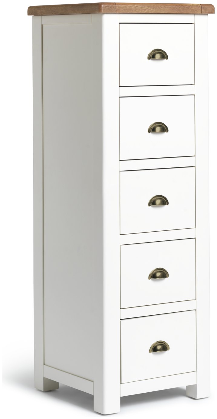 Habitat Kent 5 Drawer Tallboy - Cream  And Oak