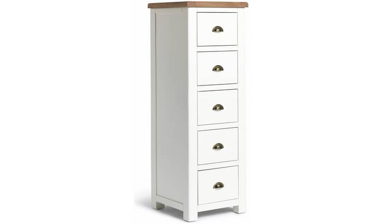 Argos Home Kent 5 Drawer Tallboy - Cream  And Oak